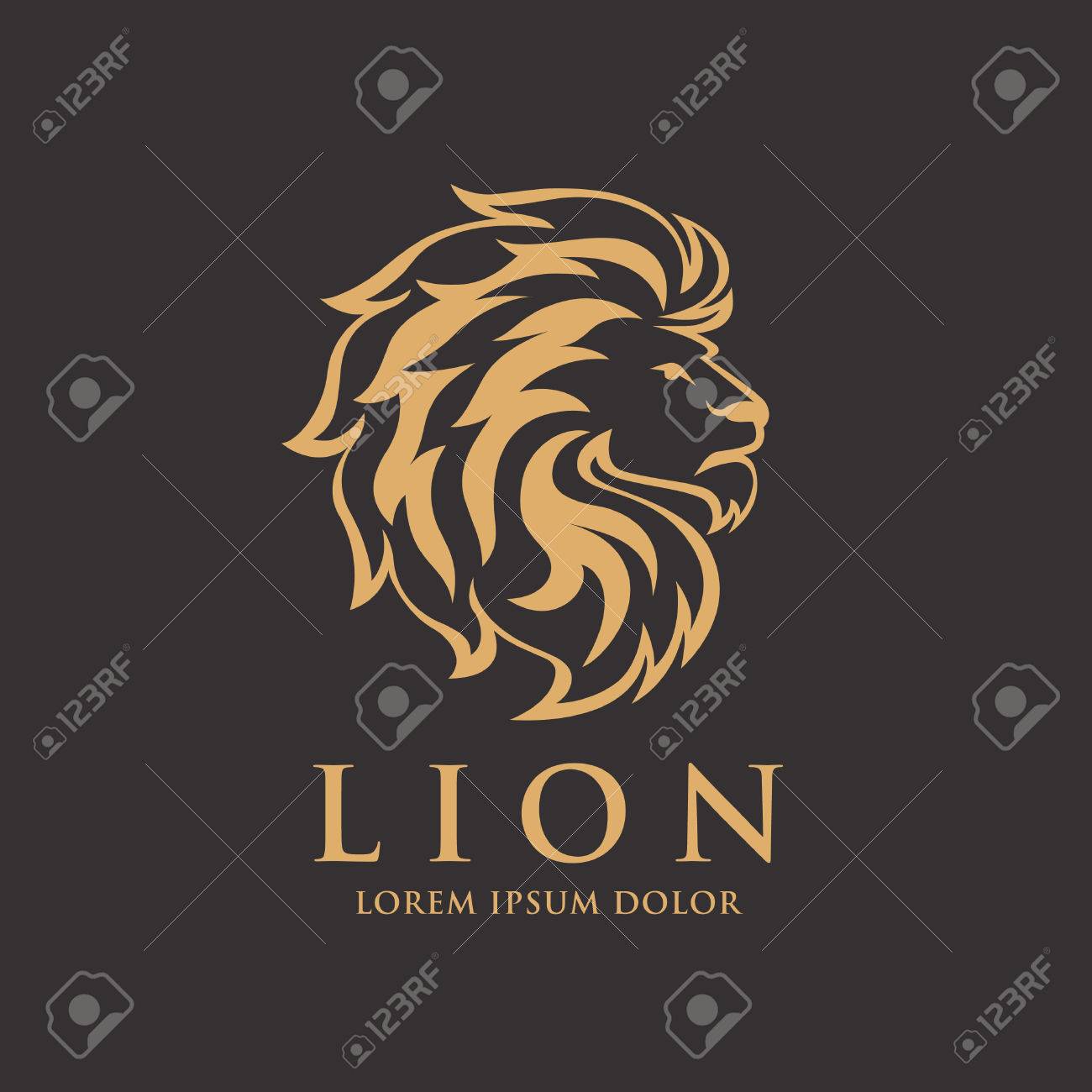 lion logo design stock vector 77235242