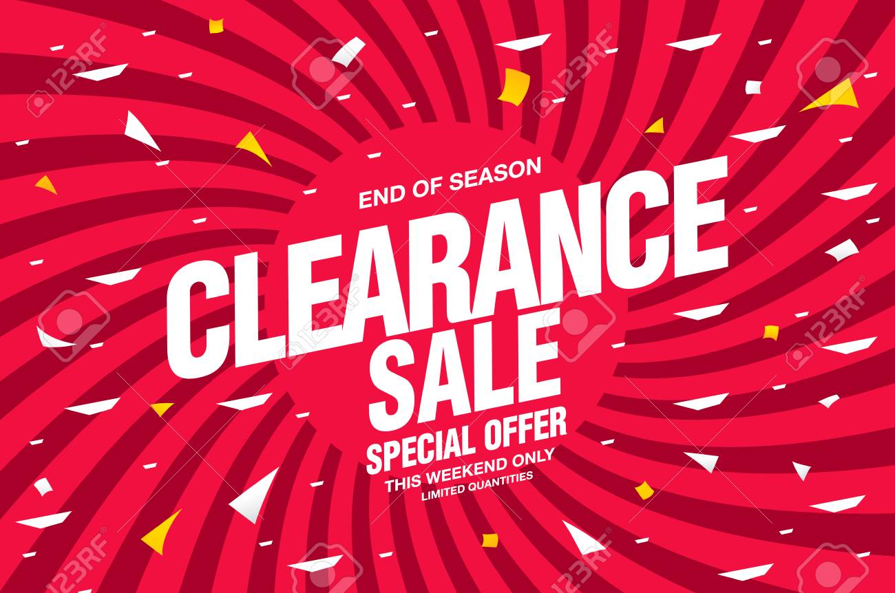 クリアランスセールバナーレイアウトデザイン のイラスト素材 ベクタ Image