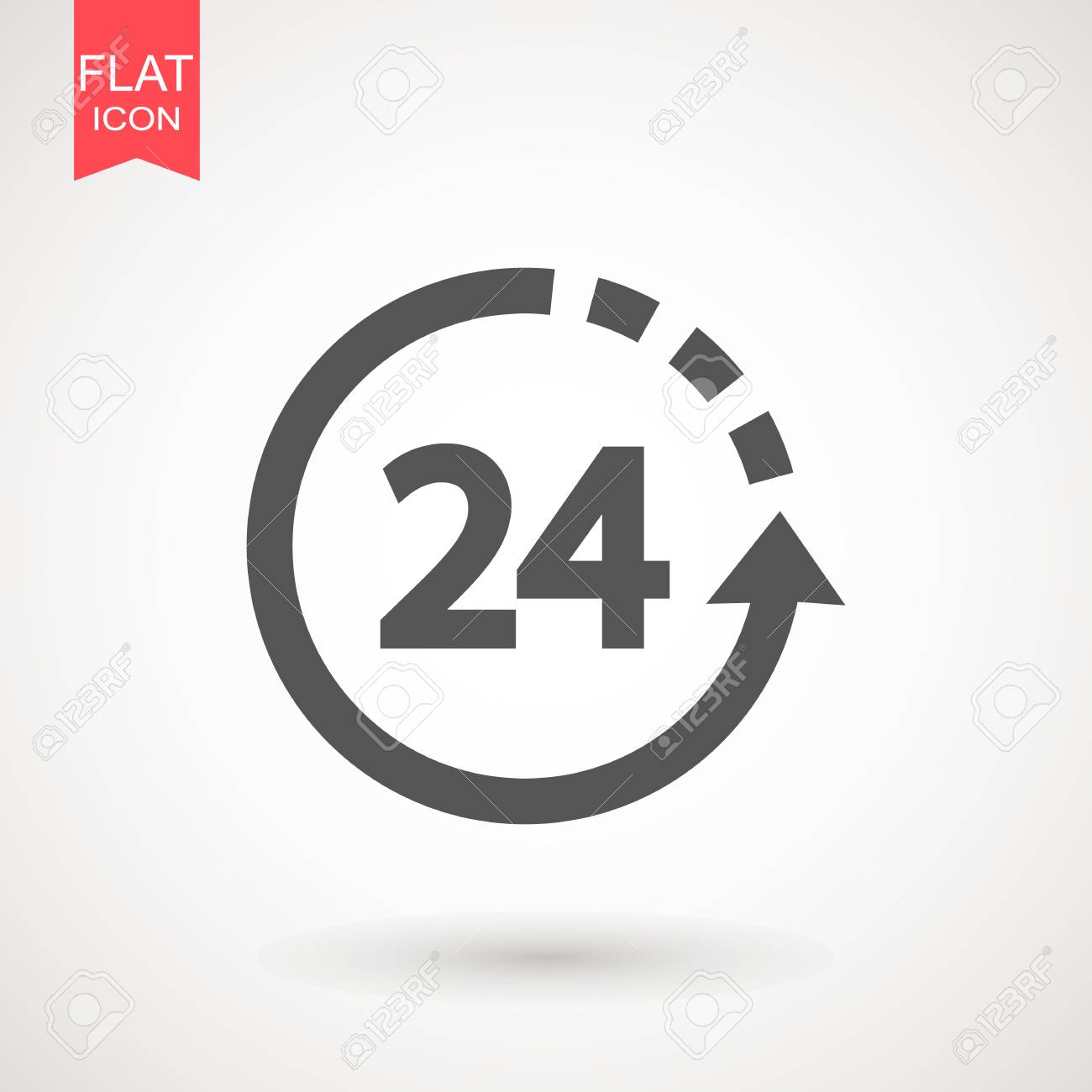 Twenty Four Hour Icon Open 24 Hours A Day Icons Royalty Free Cliparts Vectors And Stock Illustration Image 104309975