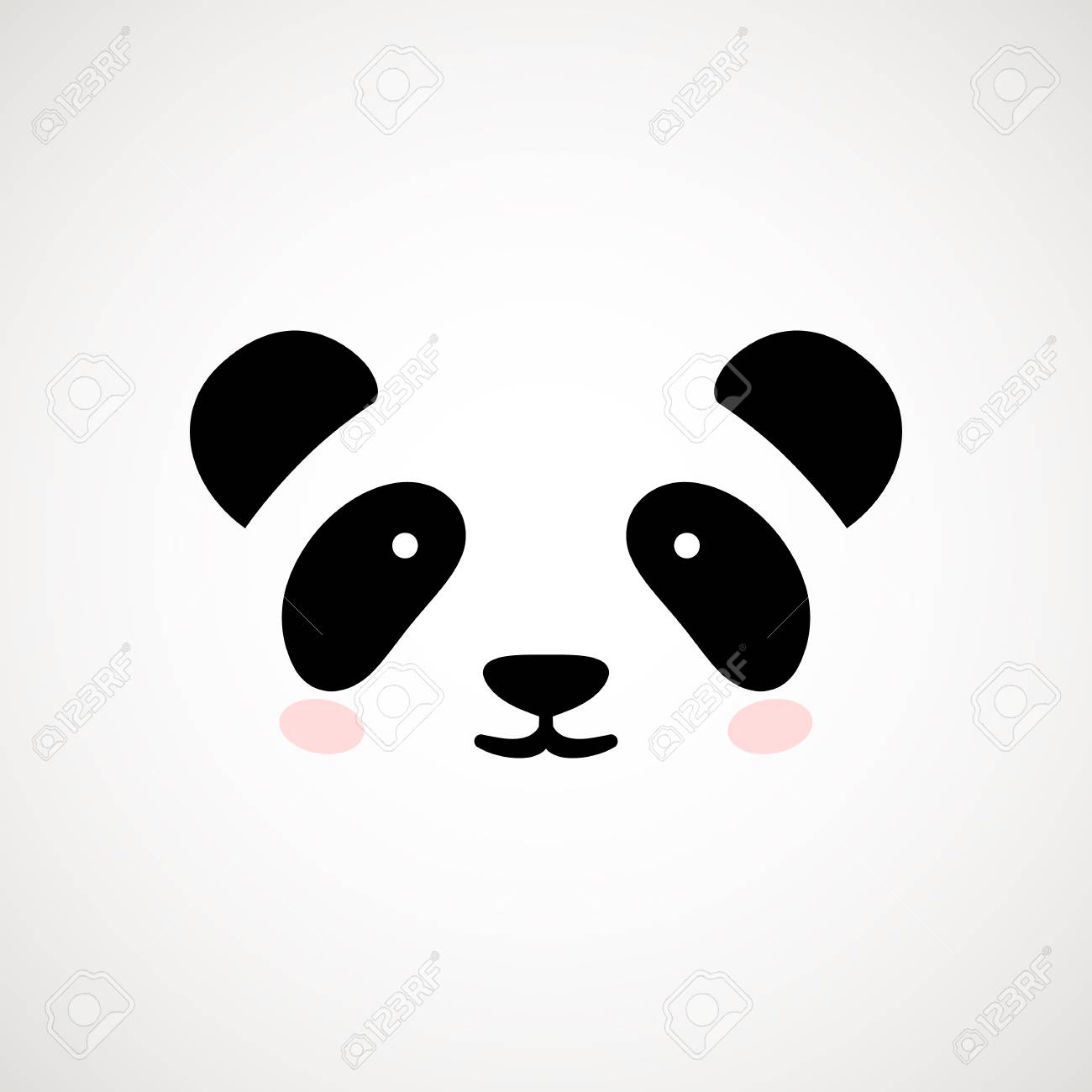 cute panda face vector illustration panda bear logo design