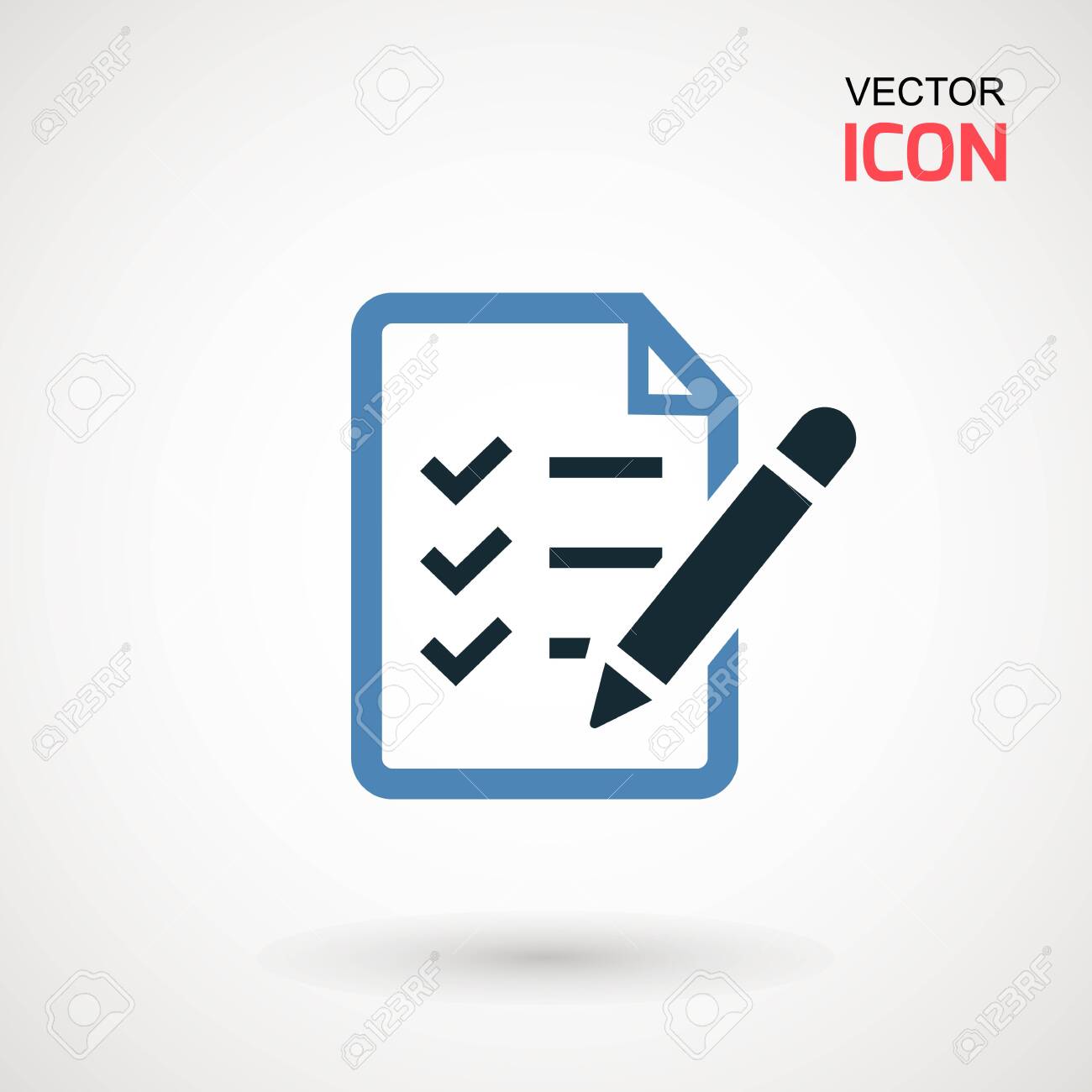 Checklist icon. Declarations linear icon. Flat illustration of clipboard with checklist - 123403252 Checklist icon. Declarations linear icon. Flat illustration of clipboard with checklist - 123403252