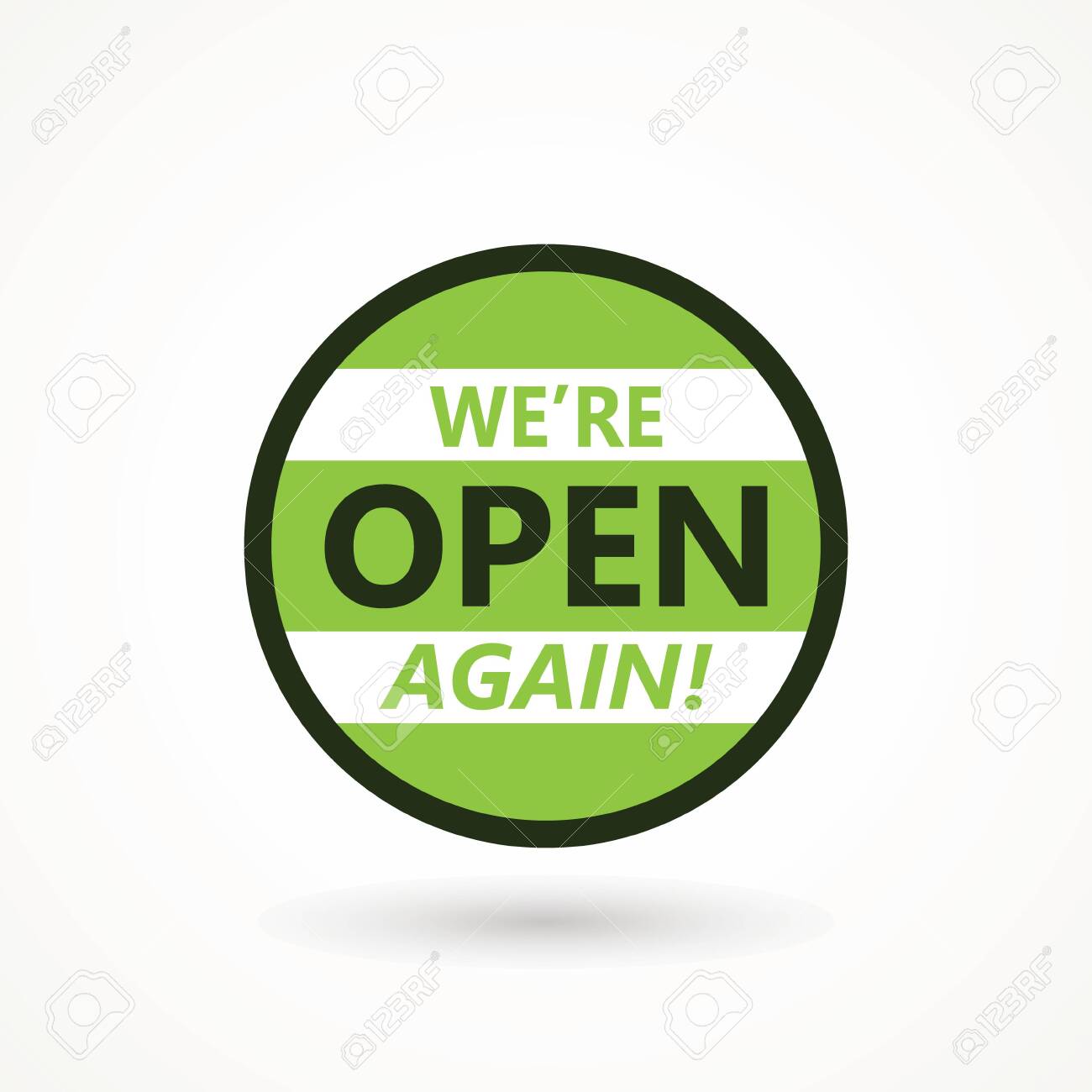 Open sign business shop icon we are Royalty Free Vector
