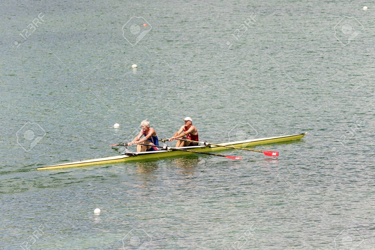 Oberschleiaƒa Heim 29 ミュンヘン ドイツで 7 月に Oberschleiaƒa Heim ミュンヘン ドイツ 16 年 7 月 29 日 ユーロ 16年マスターズ レガッタ の写真素材 画像素材 Image