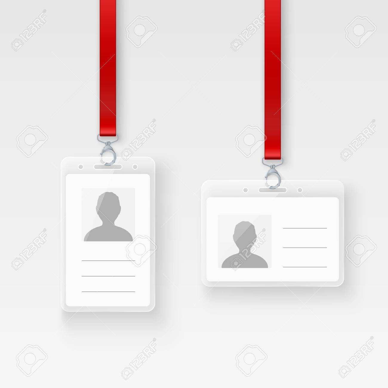 identification personal plastic id card empty id badge design