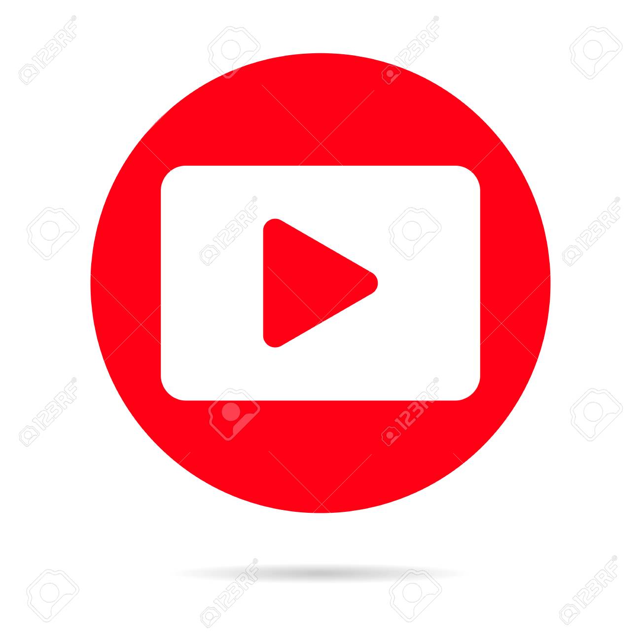 Rode Speler Pictogram Geisoleerd Op De Achtergrond Modern Plat Pictogram Zaken Marketing Internet Concept Trendy Eenvoudig Vectorsymbool Voor Websiteontwerp Of Knoop n Mobiele App Illustratie Royalty Vrije Cliparts Vectoren En Stock