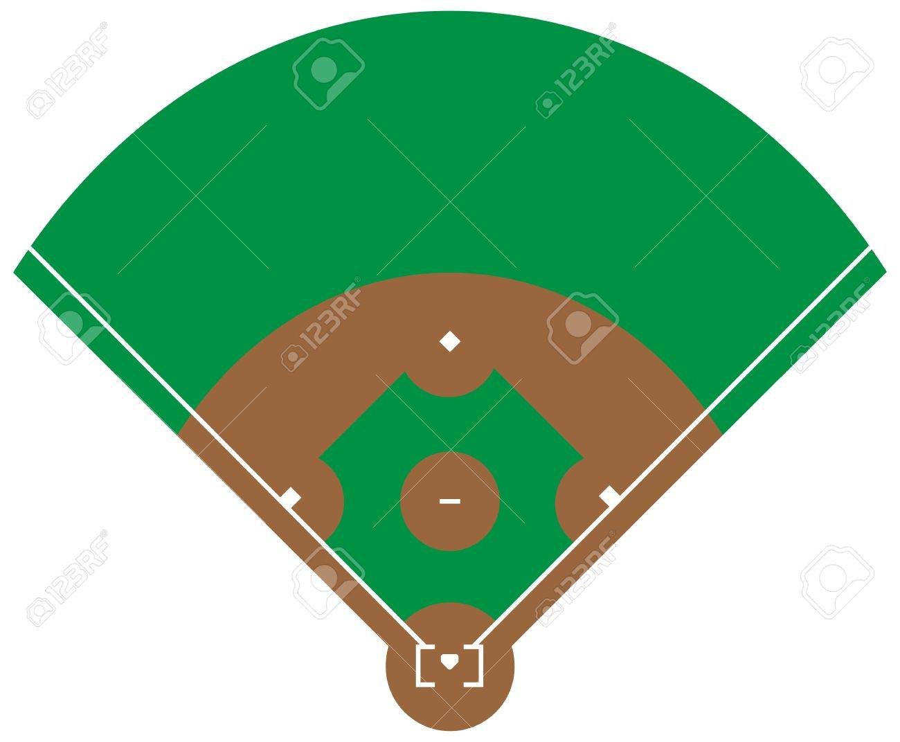 Flat green Baseball grass field. Baseball base with line template. Vector stadium. - 82258319 Flat green Baseball grass field. Baseball base with line template. Vector stadium. - 82258319