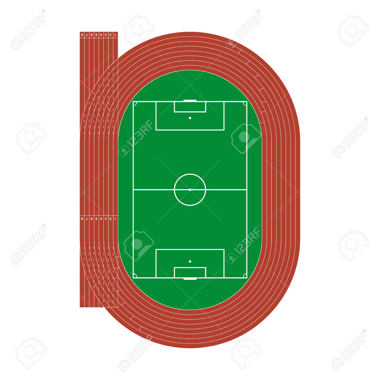 athletic track top view