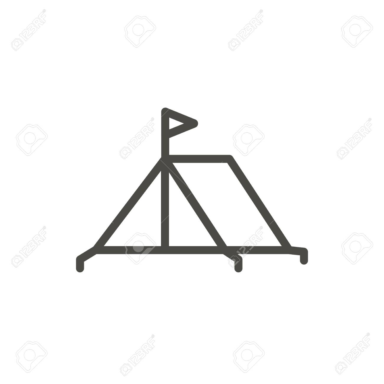 Tent Icon Vector Line Camping Symbol Isolated Trendy Flat Outline Royalty Free Cliparts Vectors And Stock Illustration Image 102156815