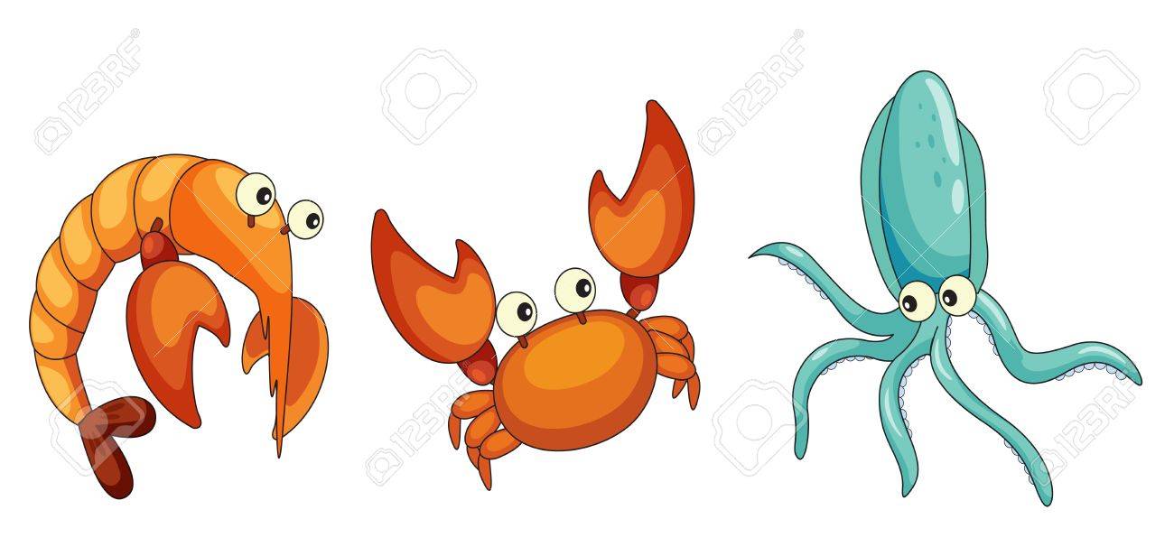カニ エビ タコのイラスト の写真素材 画像素材 Image