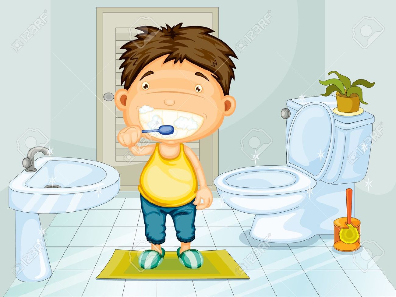 boy brushing teeth in bathroom royalty free cliparts, vectors, and boy brushing teeth in bathroom royalty free cliparts, vectors, and