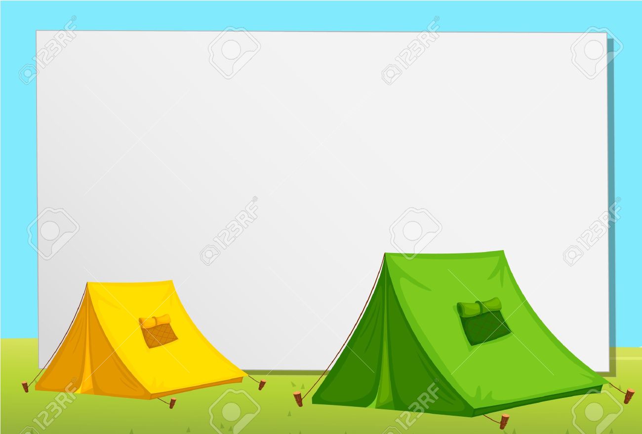 white paper template with tents royalty free cliparts vectors and