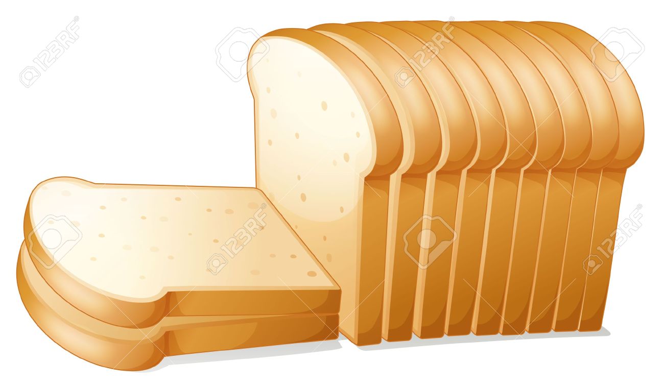 Illustration Of A Bread Slices On A White Background Royalty Free SVG,  Cliparts, Vectors, and Stock Illustration. Image 15337961.