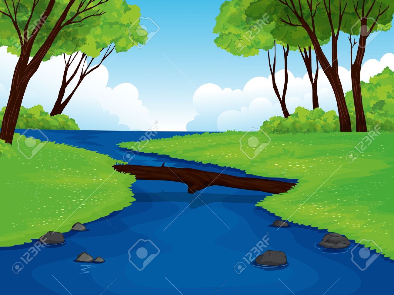 美しい自然風景のイラスト のイラスト素材 ベクタ Image