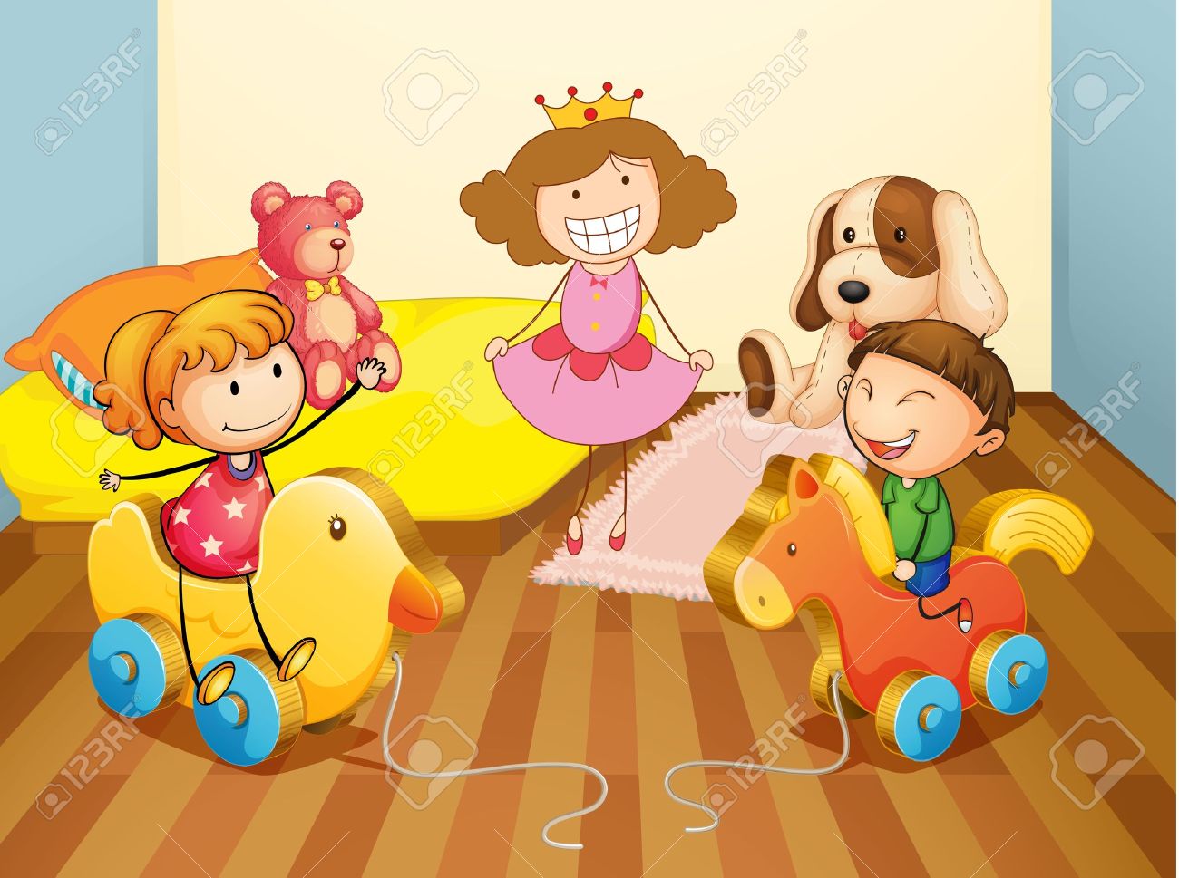 Illustration Of A Kids In Bedroom Stock Vector Illustration Of A Kids In Bedroom Stock Vector