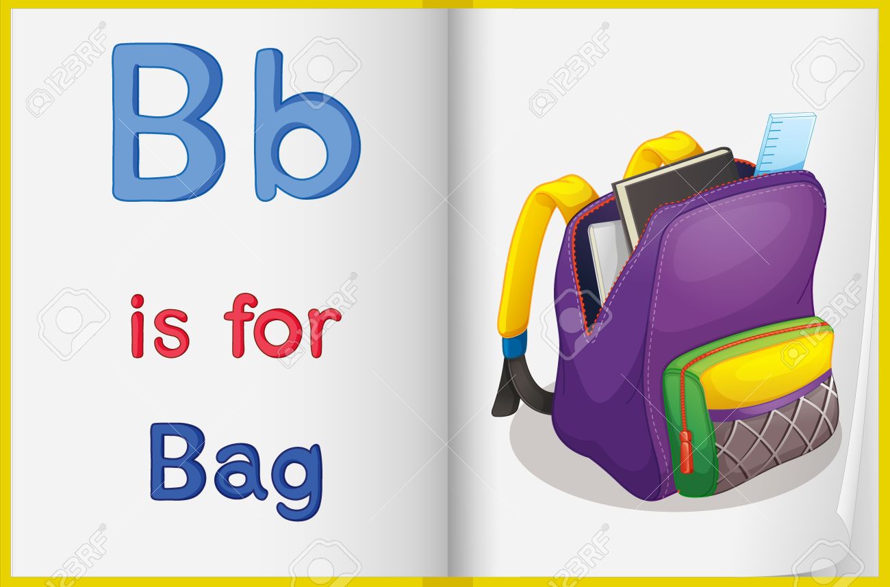 illustration of the letter b in a book royalty free cliparts letter b book