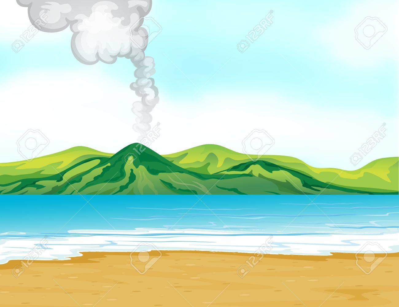 青い海のイラストのイラスト素材 ベクタ Image 青い海のイラストのイラスト素材 ベクタ Image