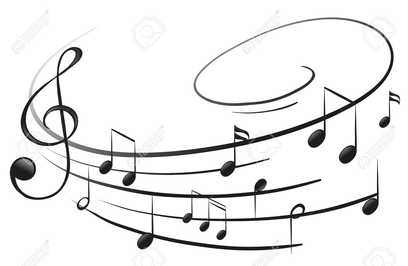 白い背景の上の G 音部記号と音符のイラスト のイラスト素材 ベクタ Image 白い背景の上の G 音部記号と音符のイラスト のイラスト素材 ベクタ Image