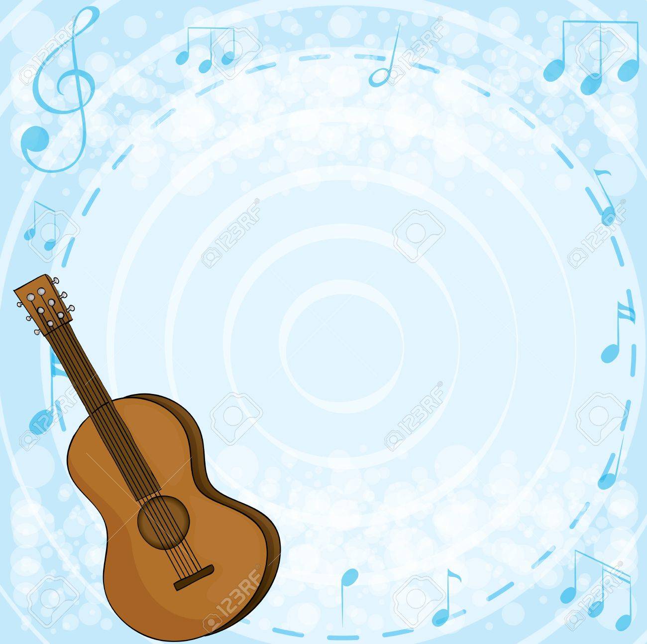 茶色の古典的なギターのイラストのイラスト素材 ベクタ Image 18834058