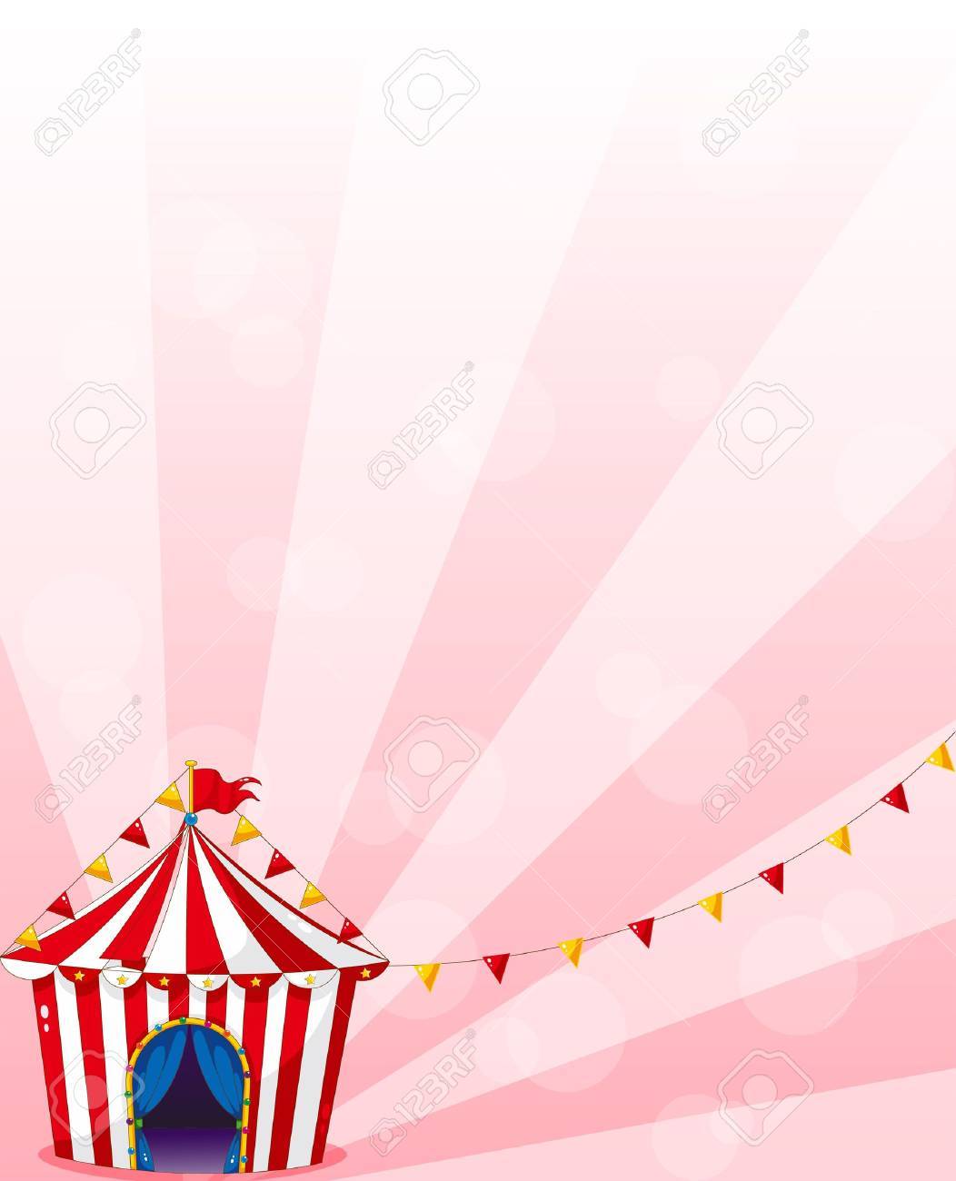 Illustration Of A Red Circus Tent With Banners Royalty Free SVG, Cliparts,  Vectors, and Stock Illustration. Image 18860118., image size:1052x1300