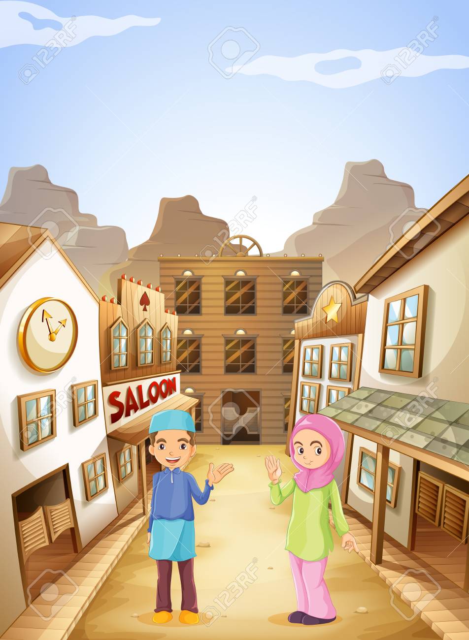 サロン バー近くイスラム教徒のイラストのイラスト素材 ベクタ Image 5105