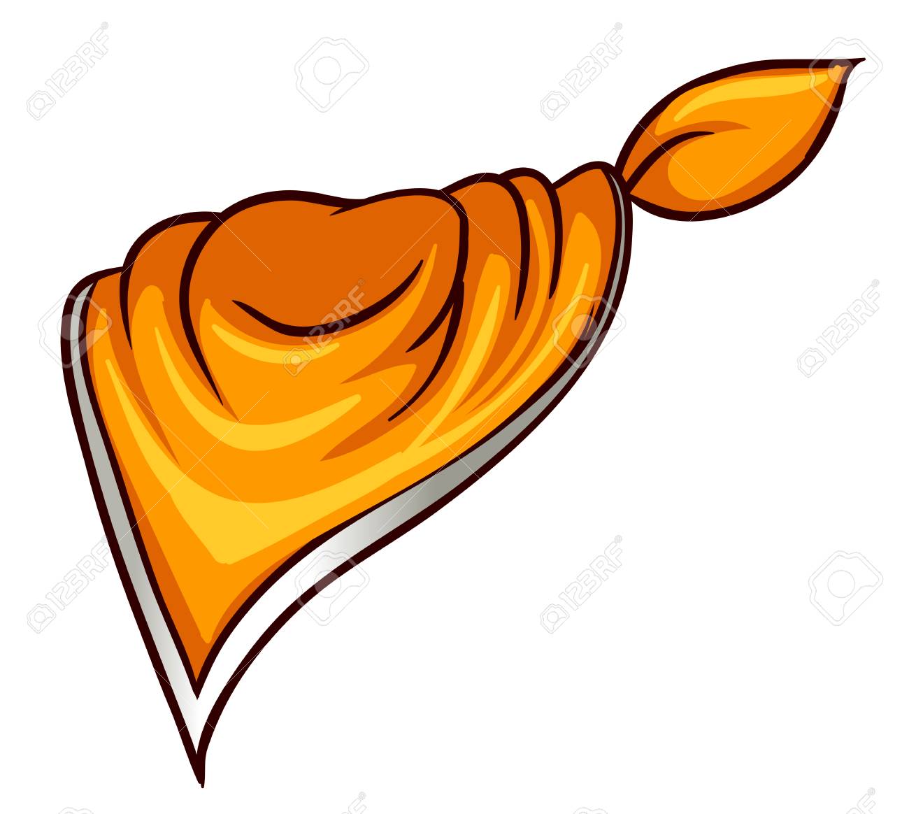 白い背景の上のスカーフのイラスト のイラスト素材 ベクタ Image