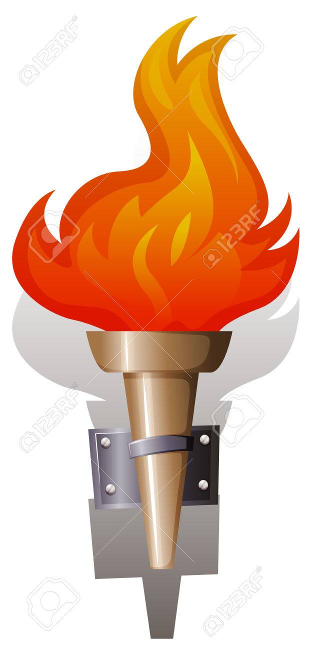 炎のトーチのイラストのイラスト素材 ベクタ Image