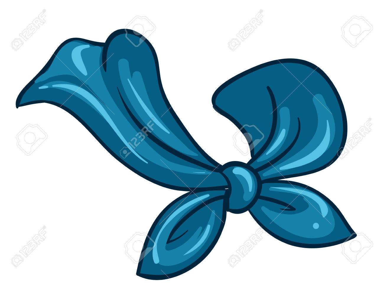 白地に青のスカーフのイラスト のイラスト素材 ベクタ Image