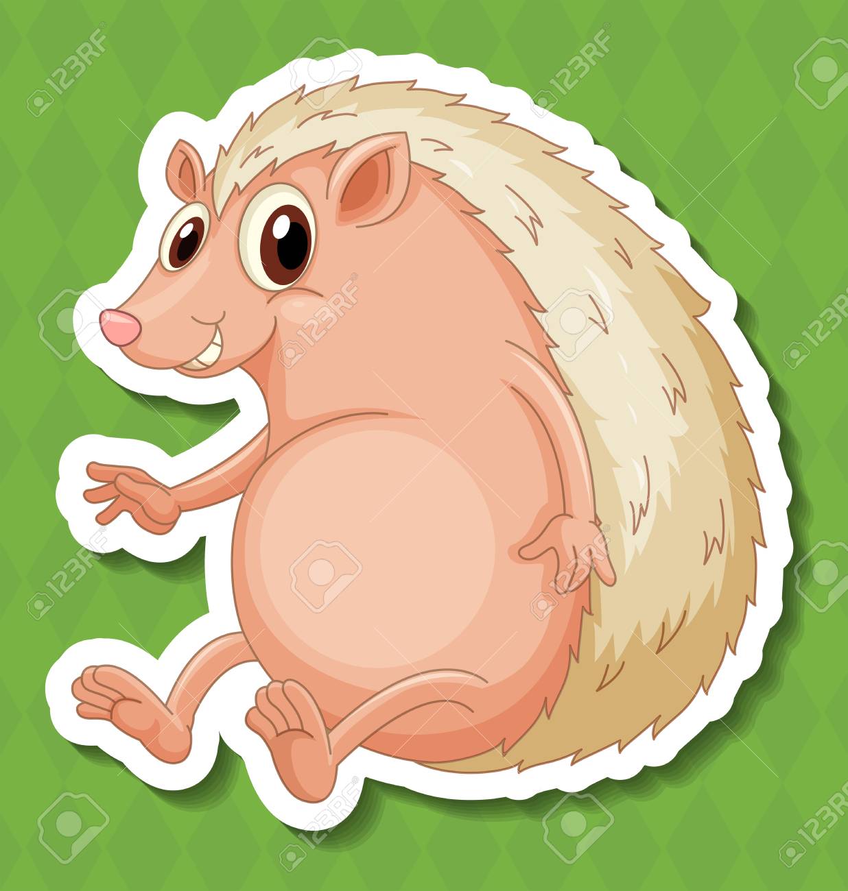 背景とハリネズミのイラストのイラスト素材 ベクタ Image 31923450