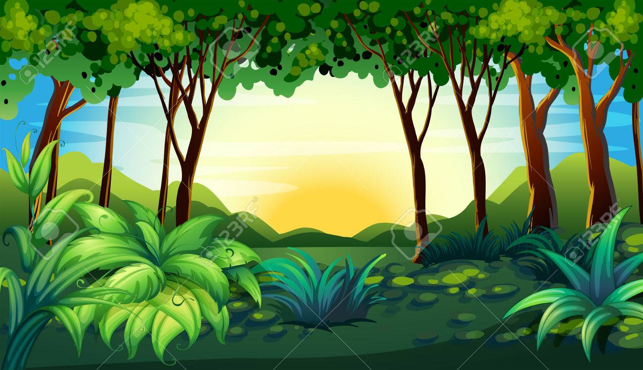 Illustration Of A Scene Of A Forest Royalty Free Cliparts Vectors And Stock Illustration Image