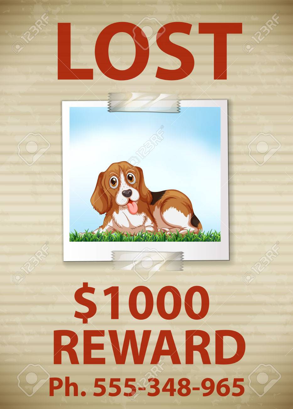 illustration of a lost dog sign royalty free cliparts vectors and lost dog sign