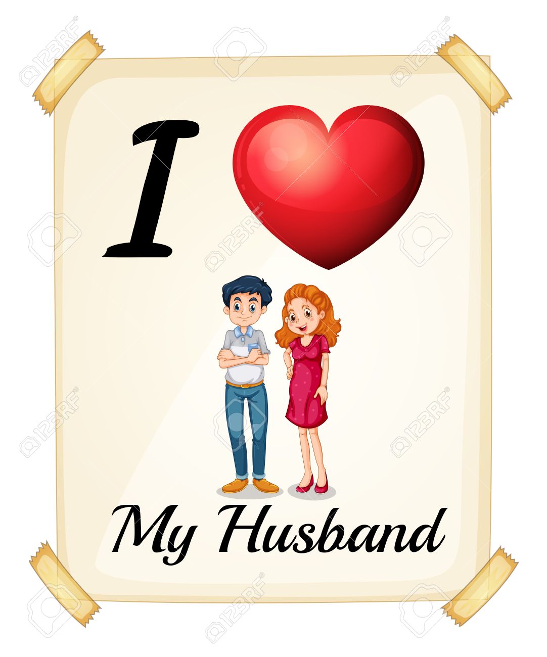 I Love My Husband Sign Royalty Free SVG, Cliparts, Vectors, And ...