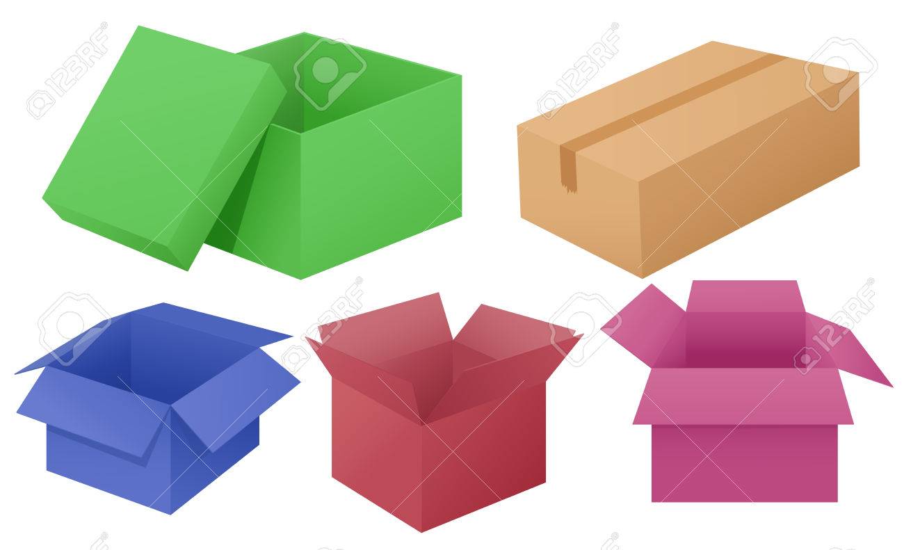 different color boxes royalty free cliparts vectors and stock boxes color