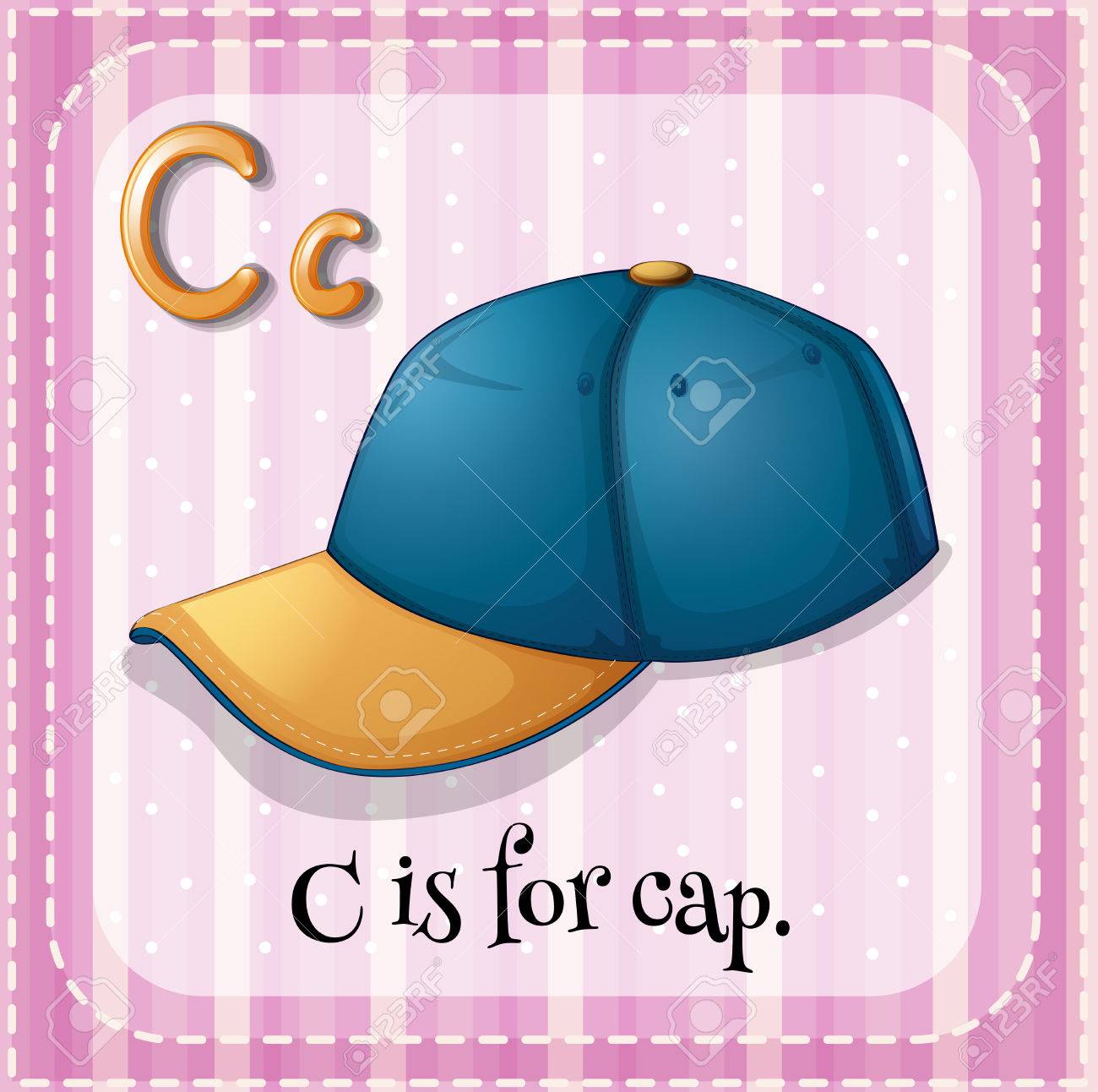 baseball cap with letter c