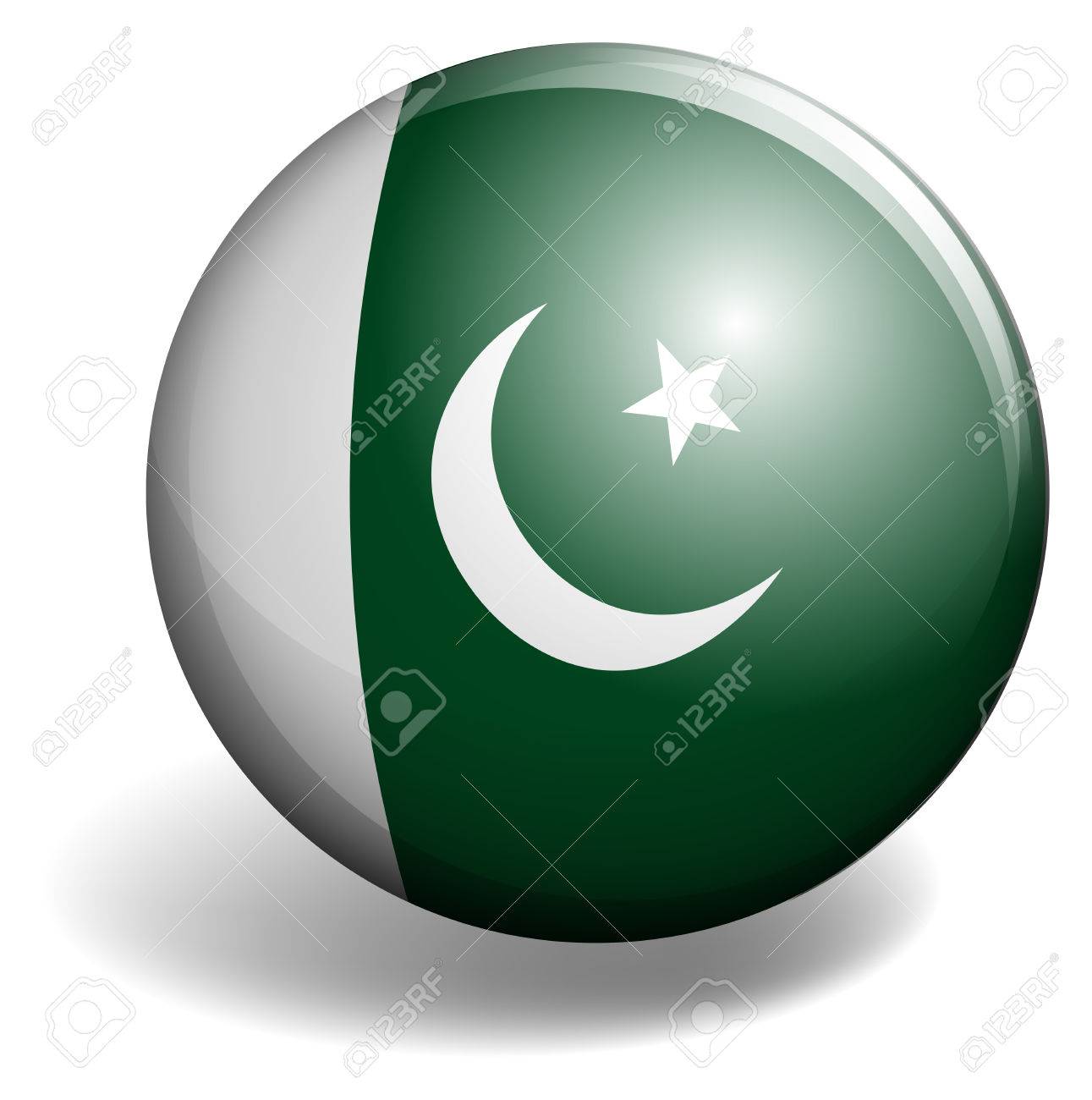 round badge with flag of pakistan country royalty free cliparts