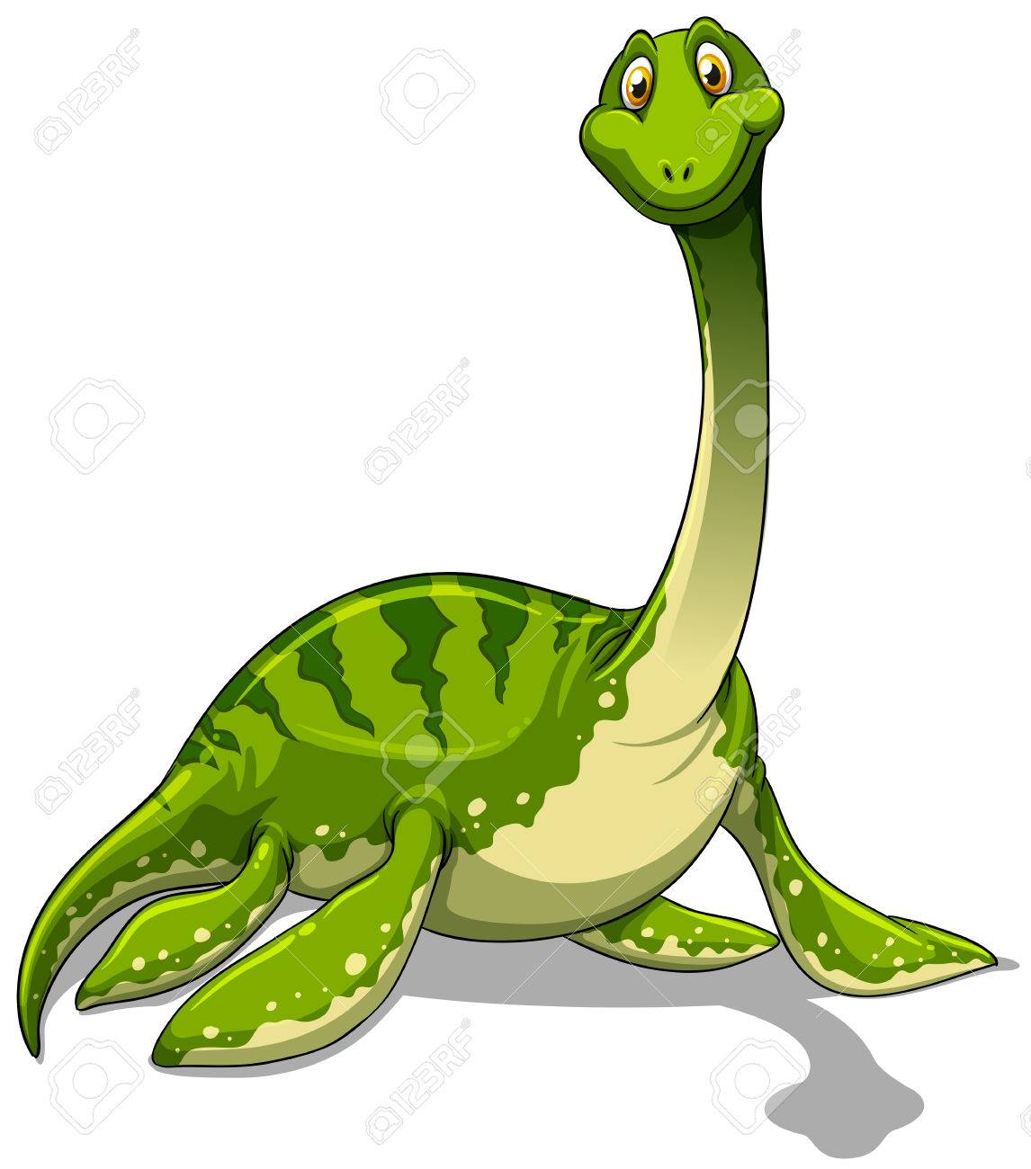 長い首の図で緑のブラキオサウルス のイラスト素材 ベクタ Image