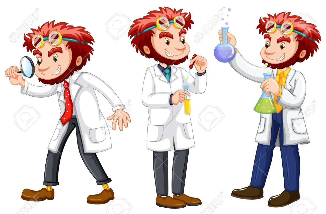 3 つの白いガウンをイラストで男性の科学者の記事します のイラスト素材 ベクタ Image 3 つの白いガウンをイラストで男性の科学者の記事します のイラスト素材 ベクタ Image