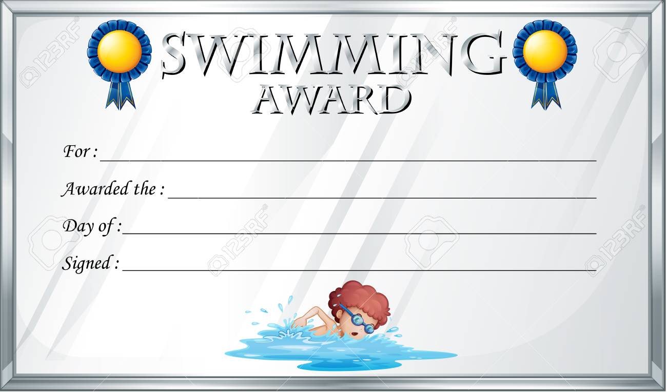 swimming certificates templates