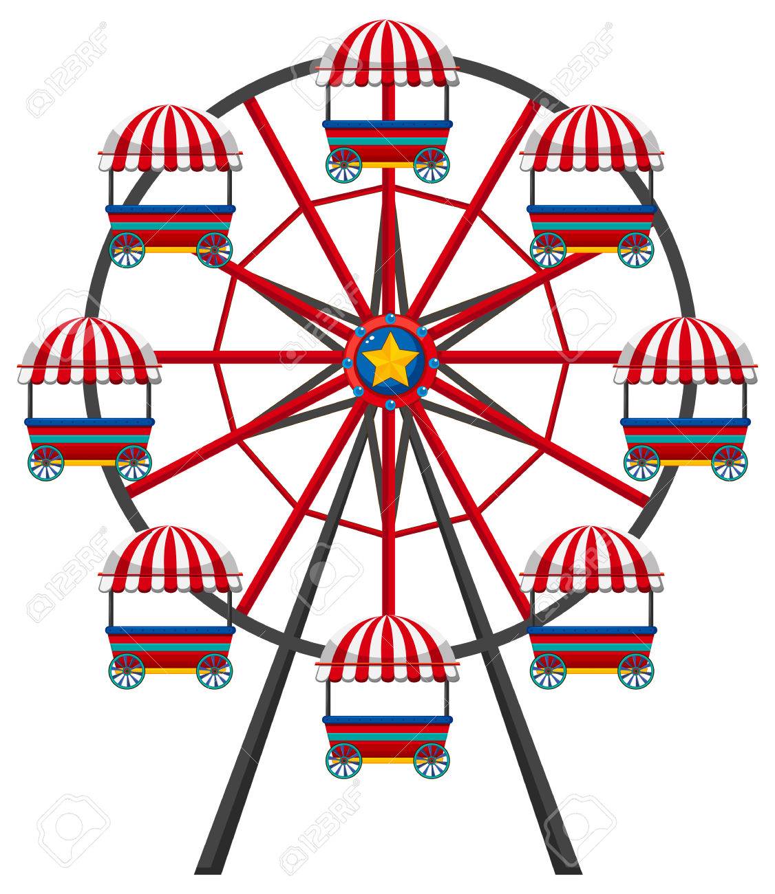 Ferris Wheel On White Background Illustration Royalty Free Cliparts Vectors And Stock Illustration Image 74553145