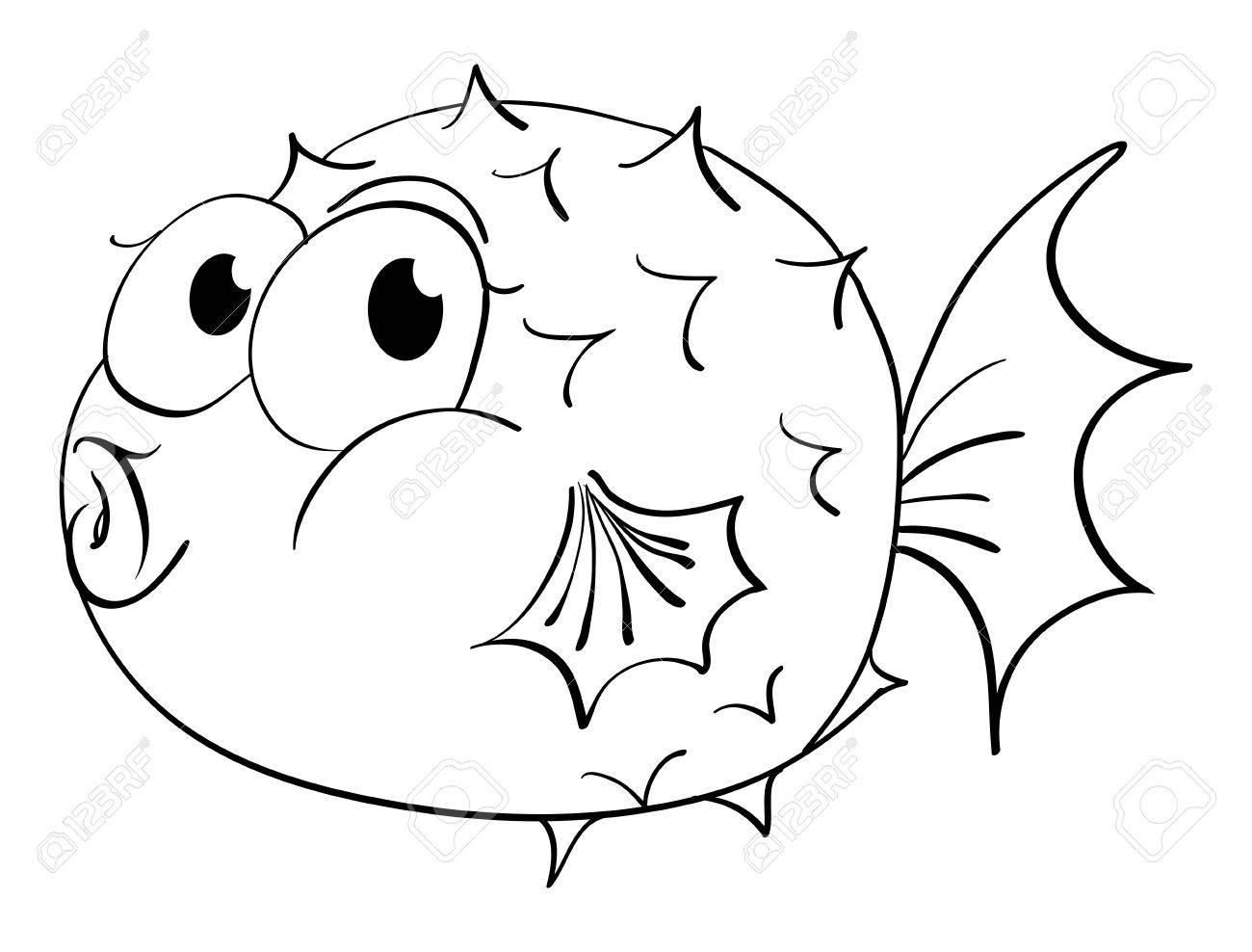 フグの魚イラストの動物の概要 のイラスト素材 ベクタ Image 76078967