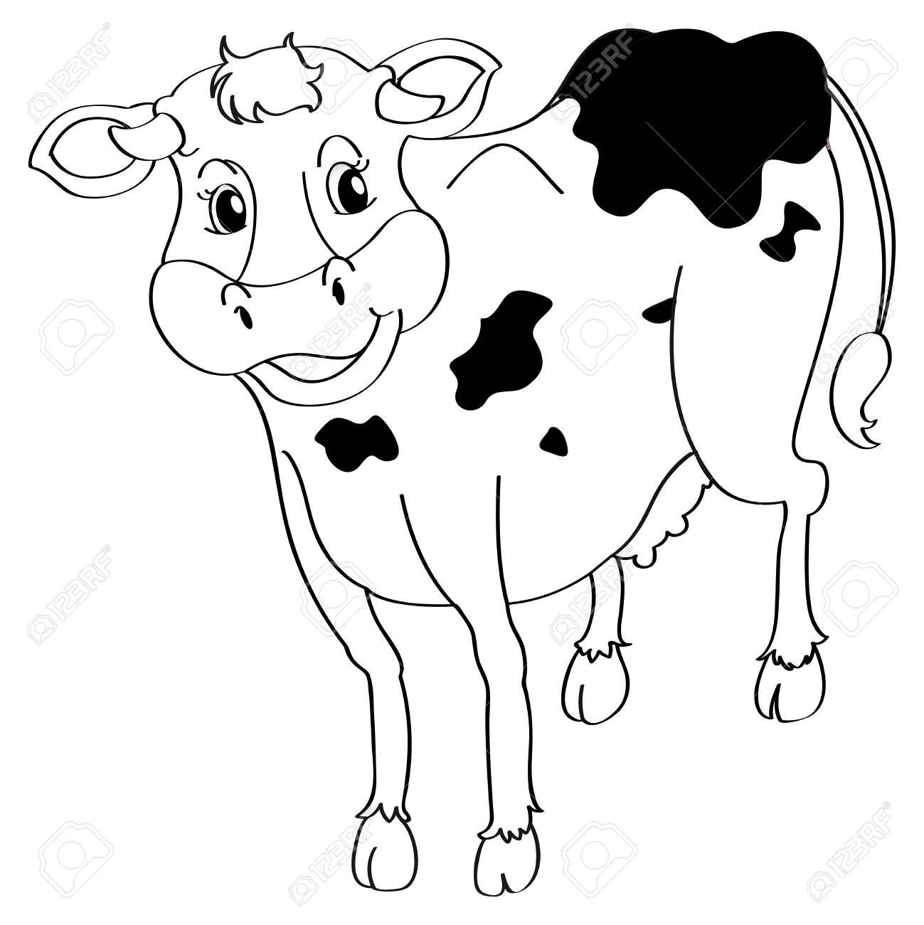animal outline for cow illustration cow outline