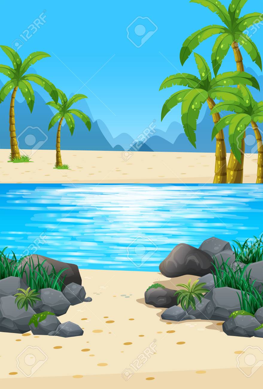 ビーチや海のイラスト シーンのイラスト素材 ベクタ Image ビーチや海のイラスト シーンのイラスト素材 ベクタ Image