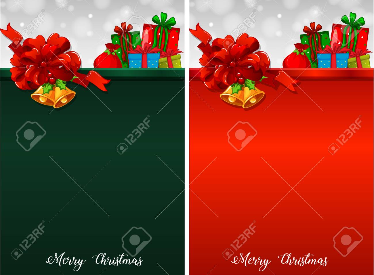 クリスマスプレゼントイラストと2つの背景のイラスト素材 ベクタ Image クリスマスプレゼントイラストと2つの背景のイラスト素材 ベクタ Image