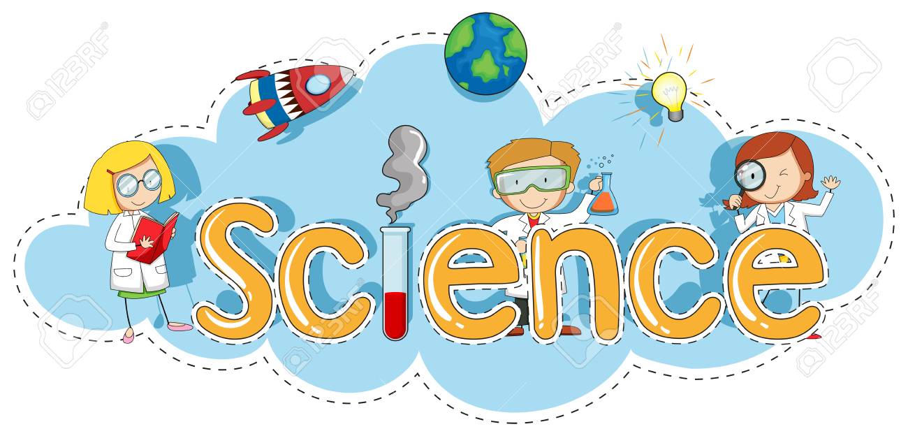 Font Design For Word Science Illustration Royalty Free Cliparts ...