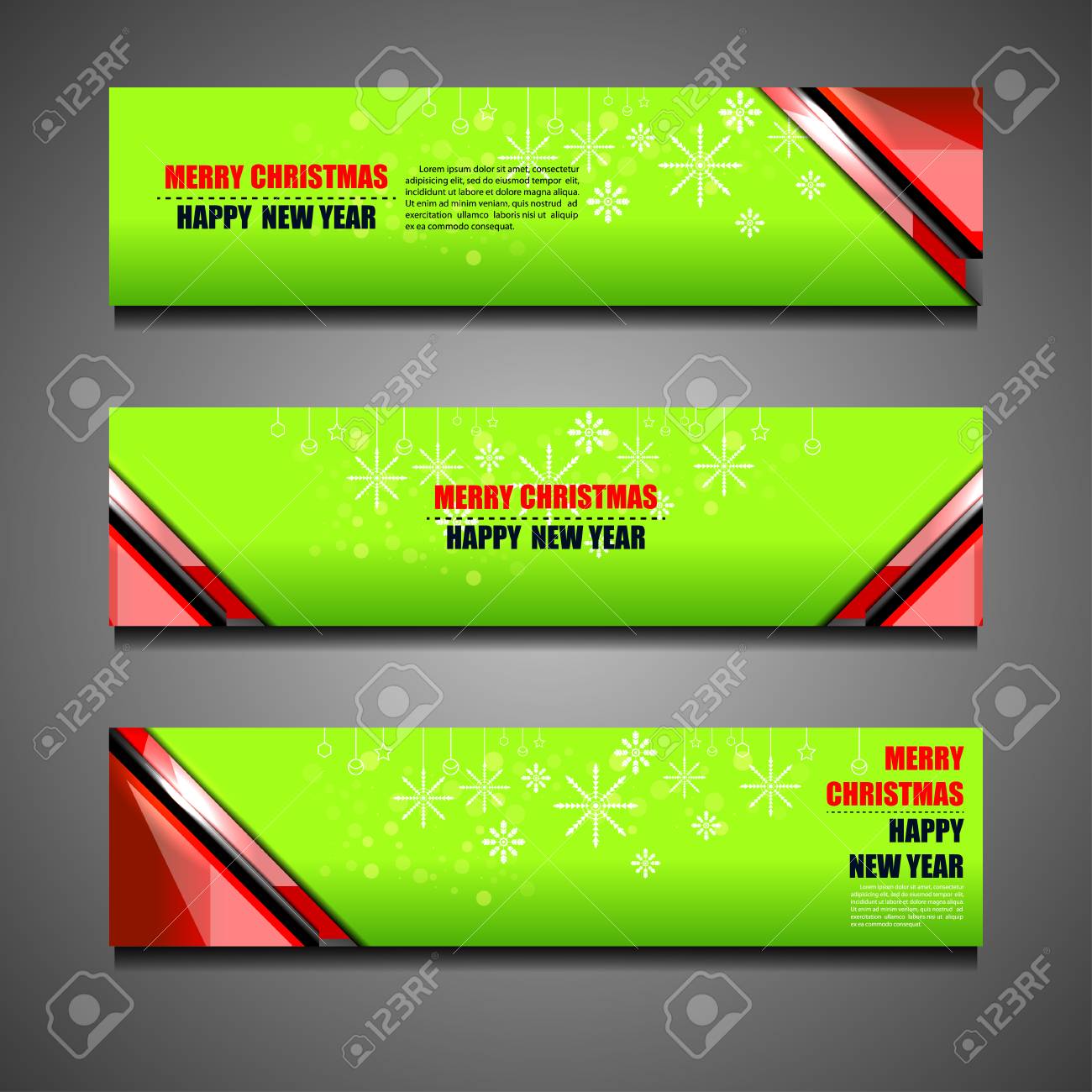 Abstract Christmas Banner for Website Ads vector illustration Stock Vector