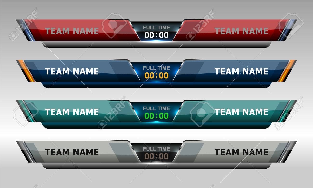 サッカー スコア ボード テンプレート ベクトル イラストのイラスト素材 ベクタ Image