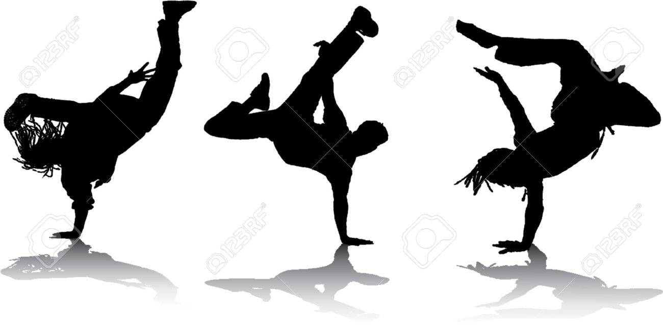 Breakdancer Silhouettes Royalty Free Cliparts Vectors And Stock Illustration Image