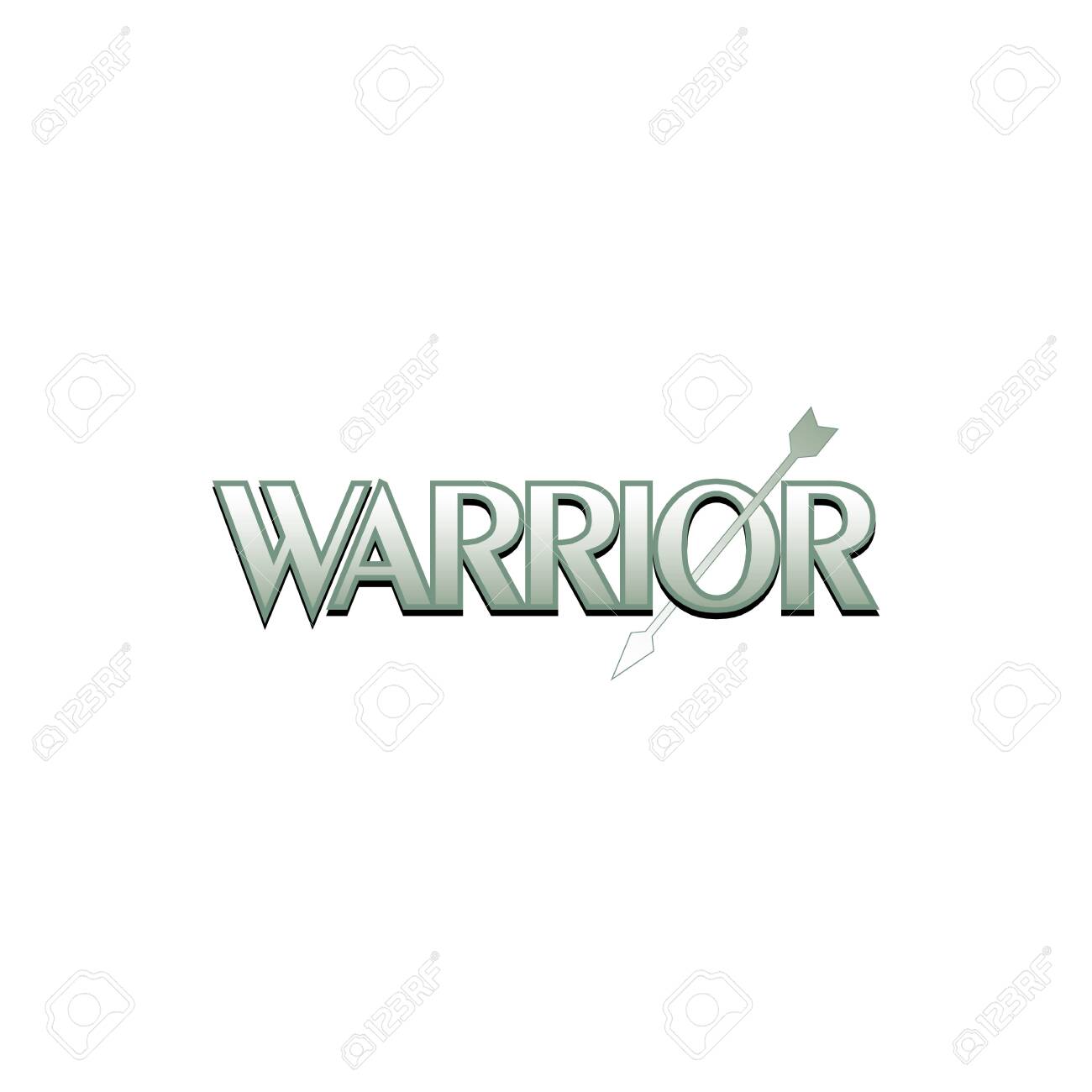 pix Modern Warrior Logo Design warrior lettering in modern vector logo design