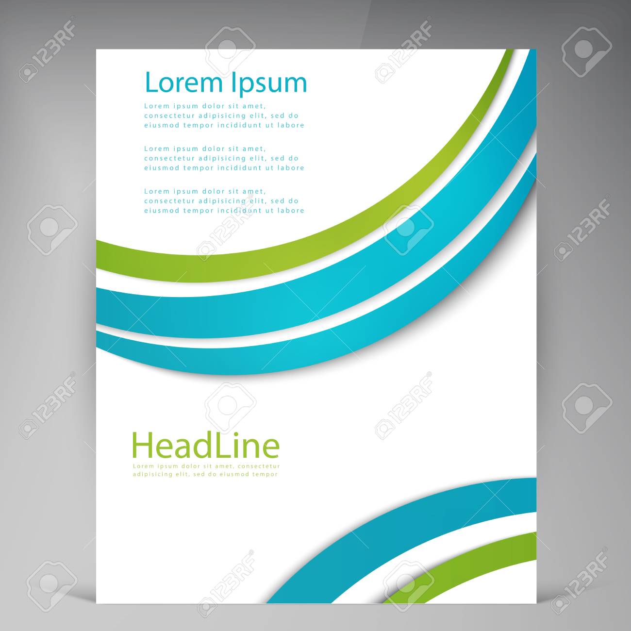 vector beautiful green flyer template flyers design business sample flyers design
