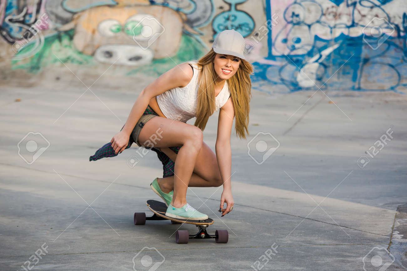 young woman riding a