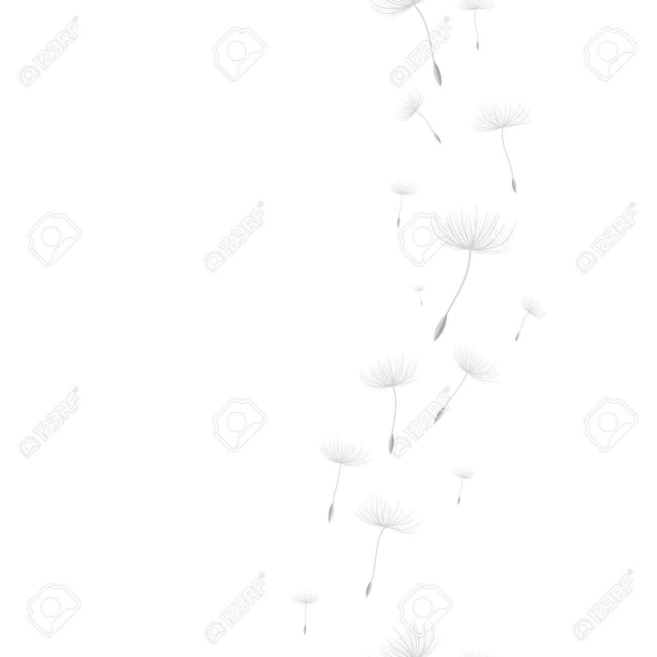 Vertical seamless background with flying dandelion seeds. - 44197895 Vertical seamless background with flying dandelion seeds. - 44197895